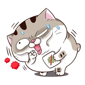 Стикер из набора Ami fat cat