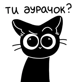 Стикер 8 из набора Черный котенок