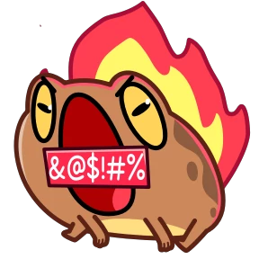 Стикер 22 из набора Disgruntled Toad