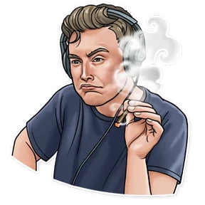 Стикер из набора Elon Musk
