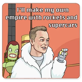 Стикер 9 из набора Elon Musk