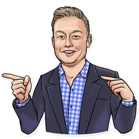 Стикер 1 из набора Elon Musk
