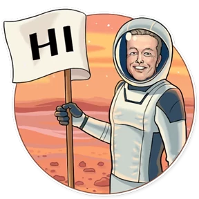 Стикер 18 из набора Elon Musk