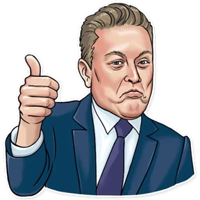 Стикер 20 из набора Elon Musk