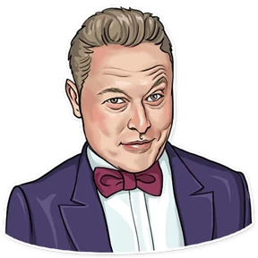 Стикер 6 из набора Elon Musk