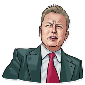 Стикер 22 из набора Elon Musk