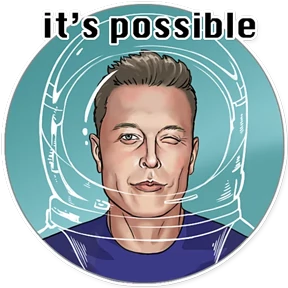 Стикер 4 из набора Elon Musk