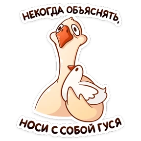 Стикер 45 из набора Гусь Федька