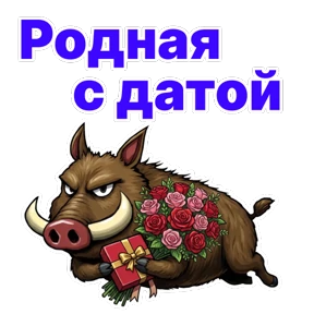 Стикер 8 из набора Кабан Кабаныч