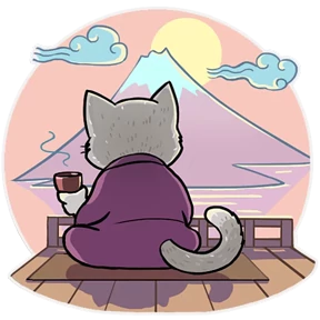 Стикер 6 из набора Kamikaze Cat