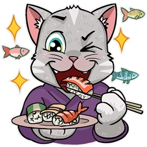 Стикер 8 из набора Kamikaze Cat
