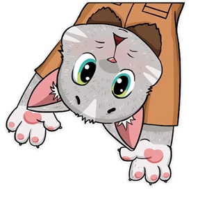 Стикер 9 из набора Kamikaze Cat