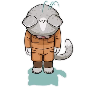 Стикер 10 из набора Kamikaze Cat