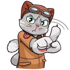 Стикер 14 из набора Kamikaze Cat