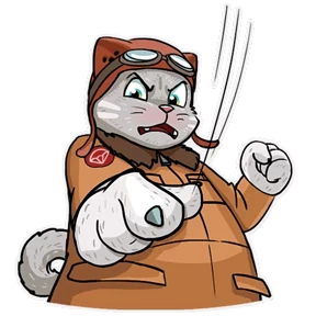 Стикер 15 из набора Kamikaze Cat
