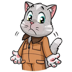 Стикер 21 из набора Kamikaze Cat