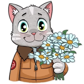 Стикер 22 из набора Kamikaze Cat