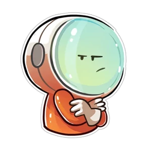 Стикер 11 из набора Космонавт