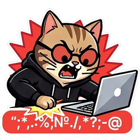 Стикер 2 из набора Котик-переработик