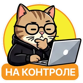 Стикер 17 из набора Котик-переработик