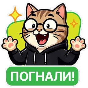 Стикер 23 из набора Котик-переработик