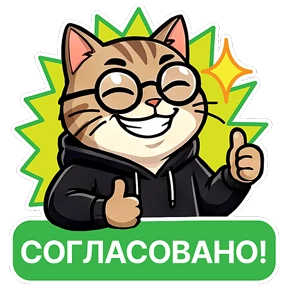 Стикер 25 из набора Котик-переработик