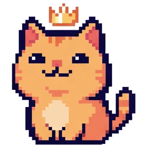 Стикер из набора Котик Пиксель