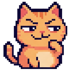 Стикер 23 из набора Котик Пиксель