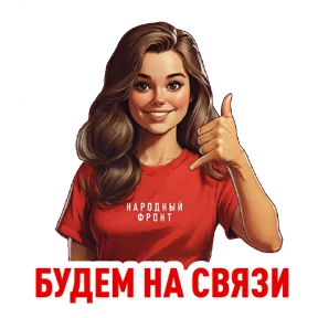 Стикер 15 из набора Народный фронт в деле