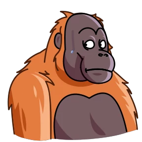 Стикер 4 из набора Обезьяна