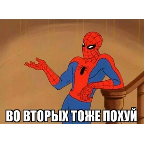Стикер из набора Паучье мнение