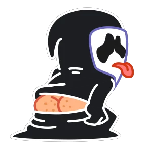 Стикер из набора Scream