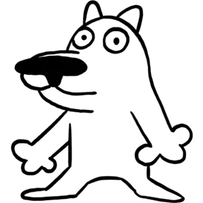 Стикер из набора White dog