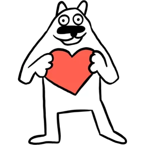 Стикер из набора White dog
