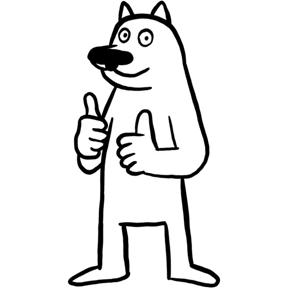 Стикер из набора White dog
