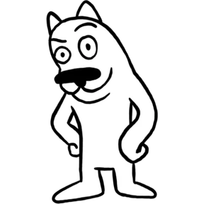 Стикер из набора White dog