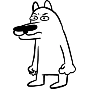 Стикер из набора White dog
