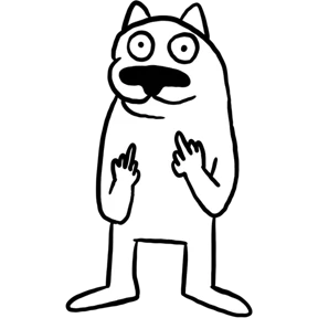 Стикер 6 из набора White dog