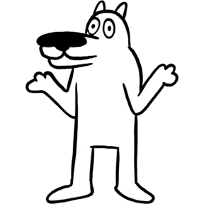 Стикер 7 из набора White dog