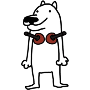 Стикер 10 из набора White dog