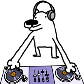 Стикер 11 из набора White dog