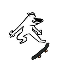 Стикер 12 из набора White dog