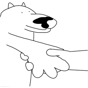 Стикер 22 из набора White dog