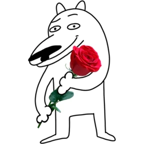 Стикер 29 из набора White dog
